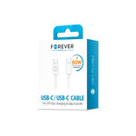 Forever cable USB-C - USB-C 1,0 m 3A white