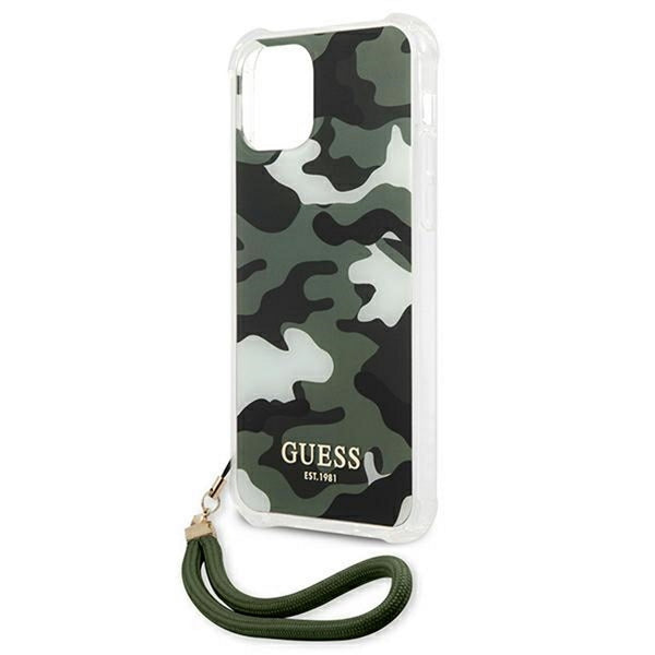 Guess case for iPhone 12 / 12 Pro 6,1&quot; GUHCP12MKSARKA khaki hard case Camo Collection