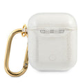Guess case for AirPods GUA2UCG4GT transparent Glitter Collection