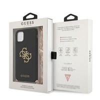 Guess case for iPhone 12 / 12 Pro 6,1&quot; GUHCP12MLSC4GBK black hard case 4G Gold Chain Collection