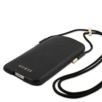 Guess smartphone purse 6,7&quot; GUHCP12LSAPSBK black Saffiano