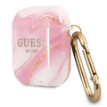 Guess case for AirPods GUA2UNMP pink Marble Collection