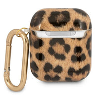 Guess case for AirPods GUA2USLEO gold Leopard Collection