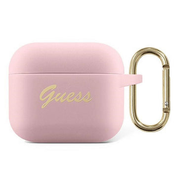Guess case for AirPods 3 GUA3SSSI pink Silicone Triangle Logo