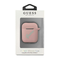 Guess case for AirPods GUACA2LSVSPG pink-green Silicone Vintage