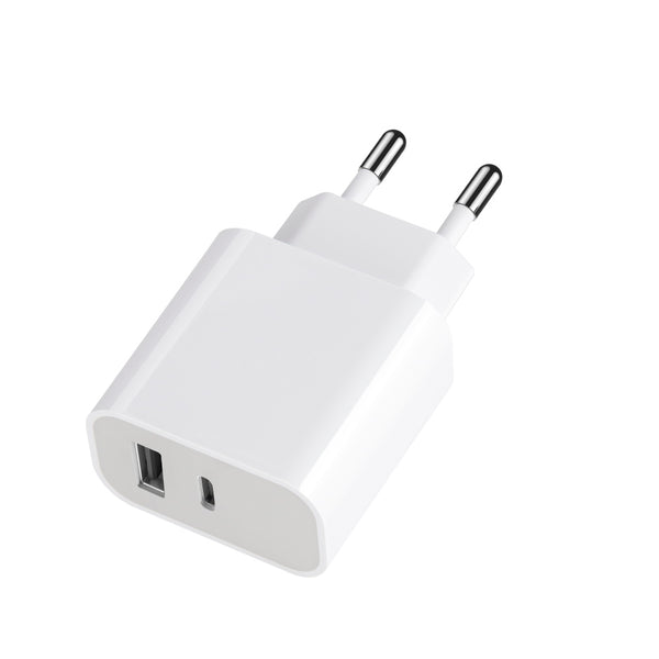 Maxlife MXTC-05 PD + QC charger 1x USB-C 1x USB 20W white