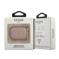 Guess case for AirPods Pro GUAPSASMP pink Saffiano Script Metal Collection