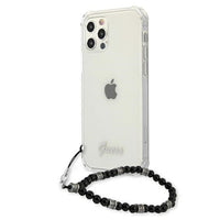 Guess case for iPhone 12 / 12 Pro 6,1&quot; GUHCP12MKPSBK transparent hard case Black Pearl
