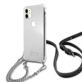 Guess case for iPhone 11 GUHCN61KC4GSSI transparent hard case 4G Silver Chain