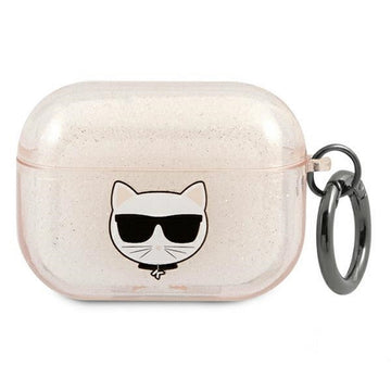 Karl Lagerfeld case for Airpods Pro KLAPUCHGD gold Glitter Choupette