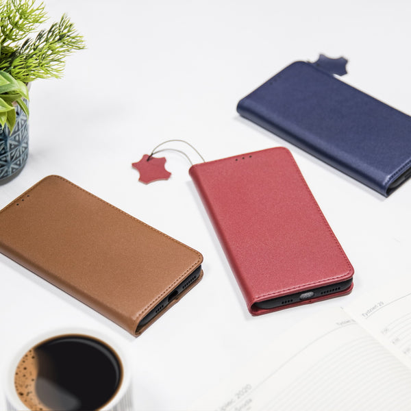 Genuine Leather Smart Pro case for Xiaomi Redmi 10 / Redmi 10 2022 / Redmi Note 11 4G (China) maroon