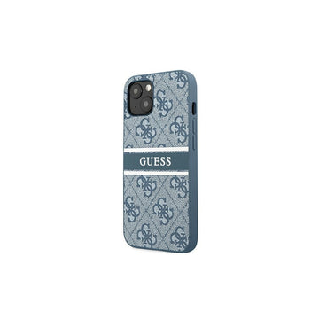 Guess case for iPhone 13 Mini 5,4&quot; GUHCP13S4GDBL blue hard case 4G Stripe