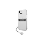Guess case for iPhone 13 Pro / 13 6,1'' GUHCP13LKB4GGR transparent hard case 4G Grey Strap Charm
