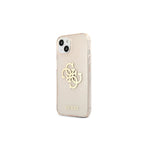 Guess case for iPhone 13 Mini 5,4'' GUHCP13SPCUGL4GGO gold hard case Glitter 4G Big Logo