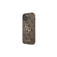 Guess case for iPhone 13 Mini 5,4'' GUHCP13S4GMGBR brown hard case 4G Big Metal Logo