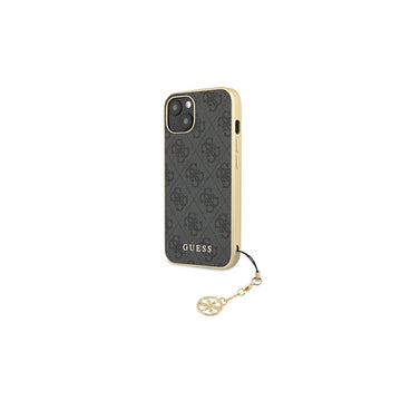 Guess case for iPhone 13 Mini 5,4'' GUHCP13SGF4GGR grey hard case 4G Charms Collection