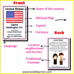 Countries Flash Cards-North America