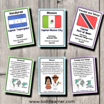 Countries Flash Cards-North America