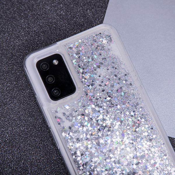 Liquid Sparkle TPU case for Samsung Galaxy A72 4G / A72 5G silver