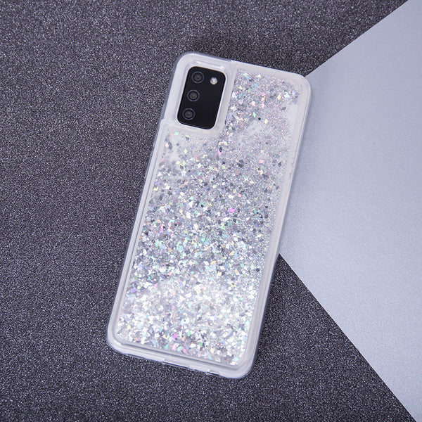 Liquid Sparkle TPU case for Samsung Galaxy A22 4G silver