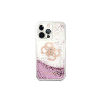 Guess case for iPhone 13 Mini 5,4&quot; GUHCP13SLG4GPI pink hard case 4G Big Liquid Glitter