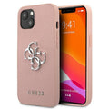 Guess case for iPhone 13 Pro / 13 6,1&quot; GUHCP13LSA4GSPI pink hard case Saffiano 4G Metal Logo