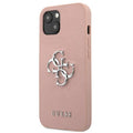 Guess case for iPhone 13 Pro / 13 6,1&quot; GUHCP13LSA4GSPI pink hard case Saffiano 4G Metal Logo