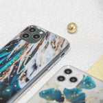 Gold Glam case for iPhone X / XS feathers