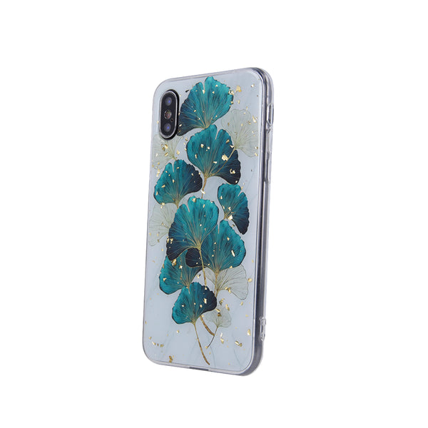 Gold Glam case for iPhone 13 Mini 5,4&quot; leaves