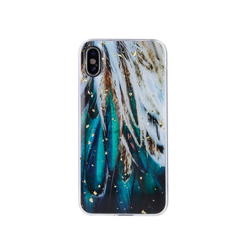 Gold Glam case for iPhone 13 Mini 5,4&quot; feathers