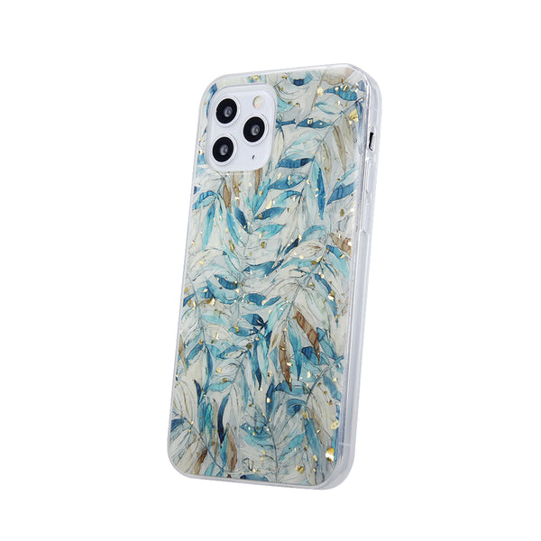 Gold Glam case for Samsung Galaxy A03S Boho Leaves