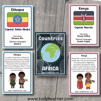 Countries Flash Cards - Africa