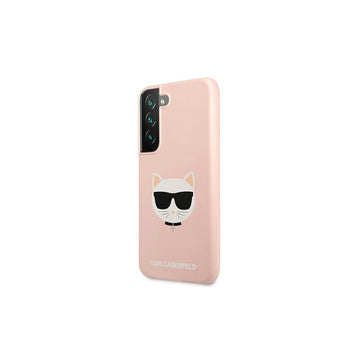 Karl Lagerfeld case for Samsung Galaxy S22 Plus KLHCS22MSLCHPI pink hard case Silicone Choupette Head