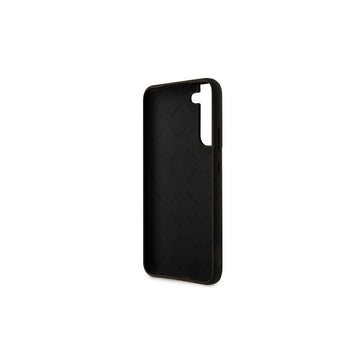 Guess case for Samsung Galaxy S22 Plus GUHCS22MLSLMGBK black hard case Silicone Metal Logo Script