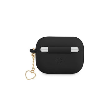 Guess case for Airpods Pro GUAPLSCHSK black Silicone Heart Charm