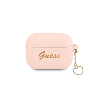 Guess case for Airpods Pro GUAPLSCHSP pink Silicone Heart Charm