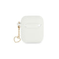 Guess case for Airpods / Airpods 2 GUA2LSCHSH white Silicone Heart Charm