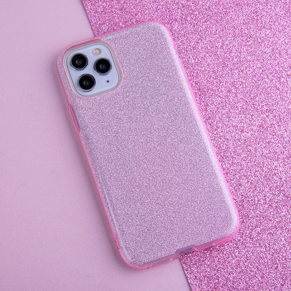 Glitter 3in1 case for iPhone XR pink