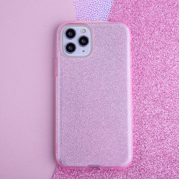 Glitter 3in1 case for Samsung Galaxy S21 pink