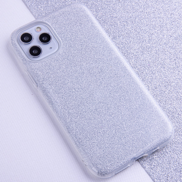 Glitter 3in1 case for Samsung A22 4G silver