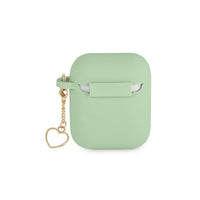 Guess case for Airpods / Airpods 2 GUA2LSCHSN green Silicone Heart Charm