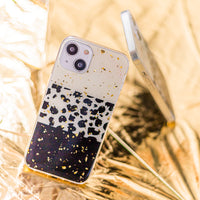 Gold Glam case for Samsung Galaxy A13 4G leopard print 1