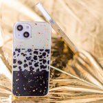 Gold Glam case for Samsung Galaxy A13 4G leopard print 1