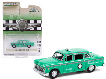 1969 Checker Taxi Light Green \"Zone Cab Co.\" \"Hobby Exclusive\" 1/64 Diecast Model Car by Greenlight