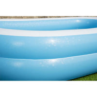 Bestway 54006 Family Blue 8 Foot Rectangular Inflatable Pool