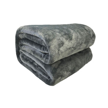 Blanket Poyet  Motte Dark grey 240 x 220 cm