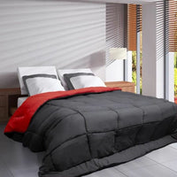 Duvet Poyet  Motte Red Grey 220 x 240 cm