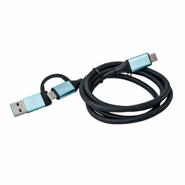 Cable USB C i-Tec C31USBCACBL Blue Black Black/Blue 1 m
