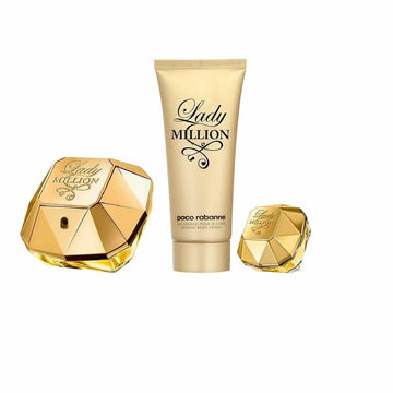 Women's Perfume Set Paco Rabanne EDP Lady Million 3 Pieces