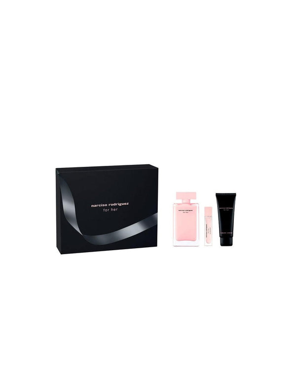 "Narciso Rodriguez For Her Eau Parfum 100ml Leche Corporal 50ml Eau Parfum 10ml"